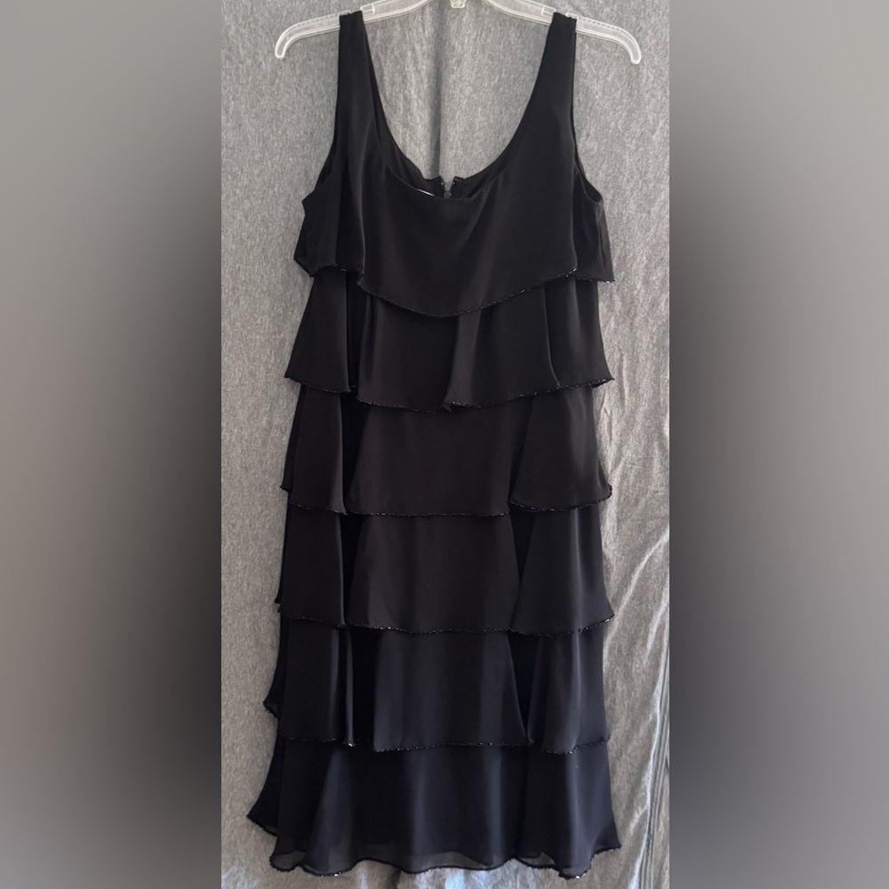 Patra Black  Layered Dress